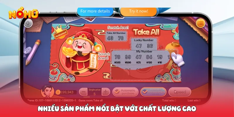 Nhiều sản phẩm nổi bật với chất lượng cao